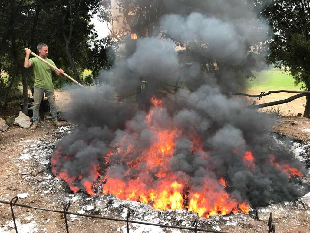 La cuita de calç era una de les activitats tradicionals d'explotació del bosc que havien tingut lloc a les Gavarres.