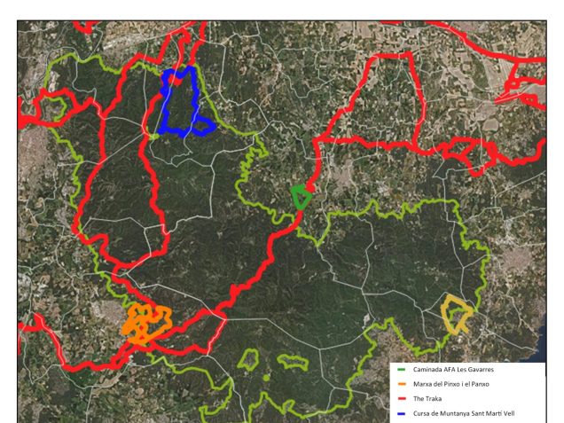 mapa Gavarres curses segons trimestre