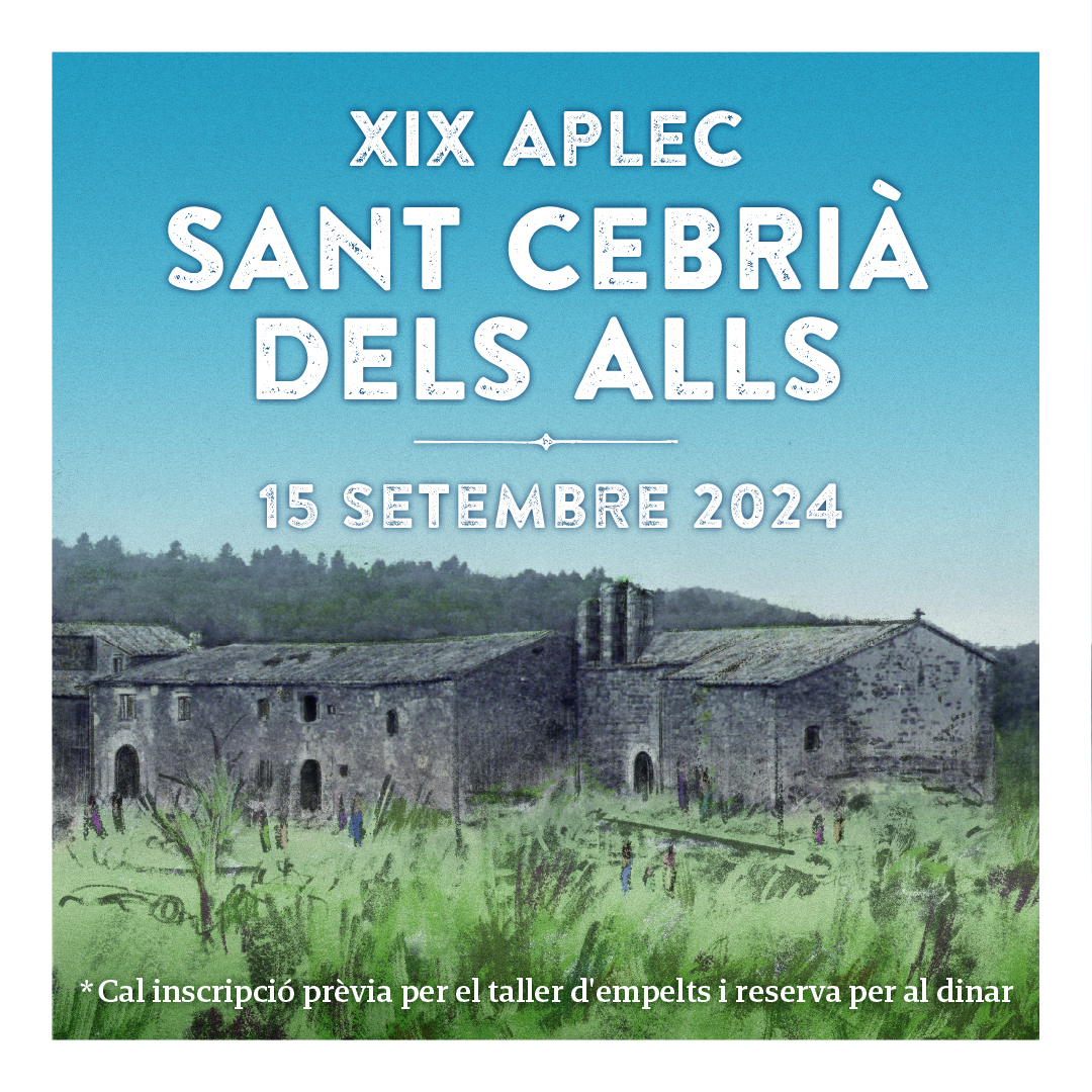 Retall del cartell de l'acte de l'aplec de Sant Cebrià dels Alls