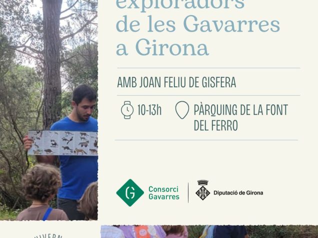 Cartell amb informació de l'activitat Petits Exploradors a Girona