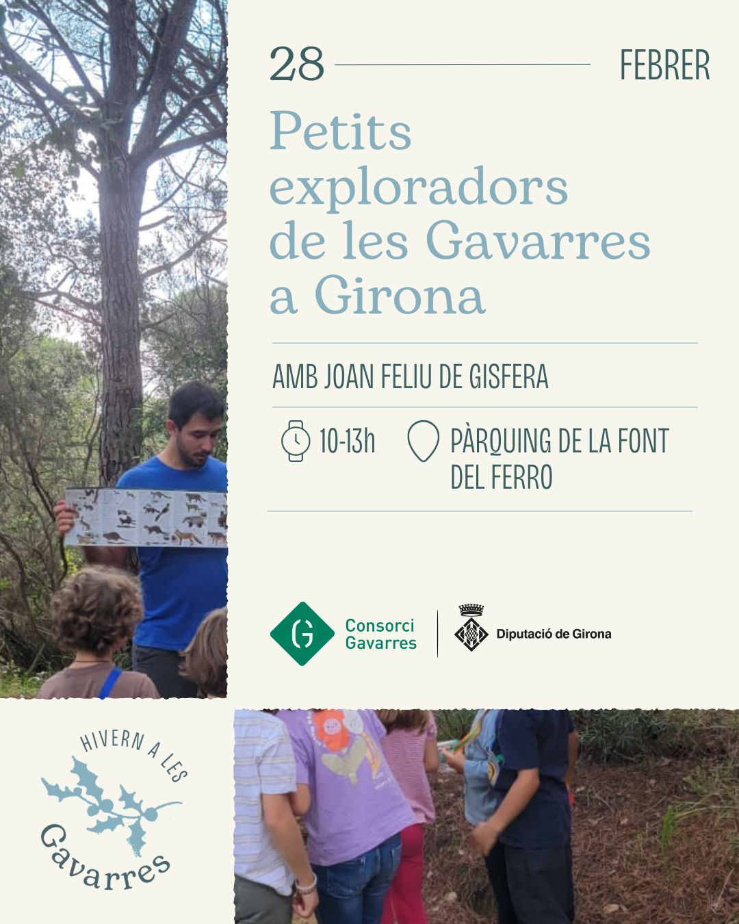 Cartell amb informació de l'activitat Petits Exploradors a Girona
