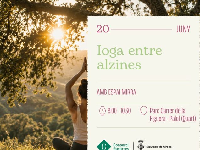 Cartell amb la informació de l'activitat de ioga